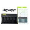 14500 16340 18650 Li-ion Battery Charger 10 Slots 3.7/4.2V Battery Charger EU US