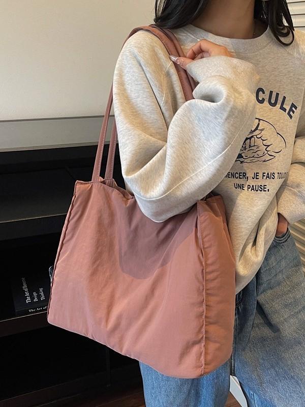 Nylon-Tragetasche für den täglichen Gebrauch mit Reißverschluss und Handytasche für lässige Frauen