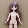 6 Minutes 30cm BJD Body Naked Doll 3D Real Eye General Muscle 20 Joint Cute Doll Change Girl Toy