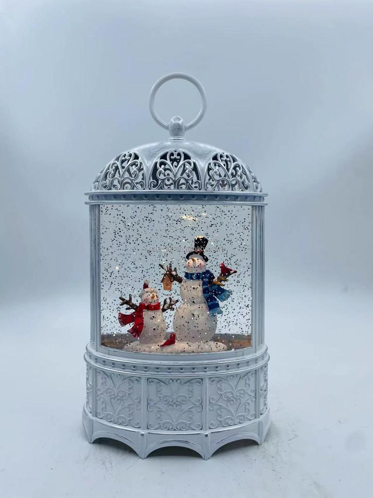 Christmas Snow Globe Lantern Music Box Toy for Tabletop Festival Decor Santa Claus