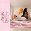 Dopamine Pink Fluffy Carpet Thick Soft Irregular Plush Rug For Living Room Bedroom Lounge Floor Mat