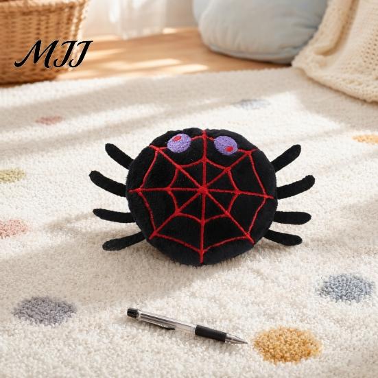 Scratch Resistant Cat Toy Halloween Pumpkin Catnip for Cats, Plush Bat Ghost Spider Kicker with Embroidered Bell, Durable Chewing Play Kittens, Stress