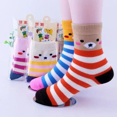 Chaussettes en coton doux pour enfants de 0 à 12 ans, chaussettes de Sport à rayures chaudes, mignonnes, avec dessin animé, pour garçons et filles, cadeau d'automne et d'hiver pour enfants de 0 à 12 ans