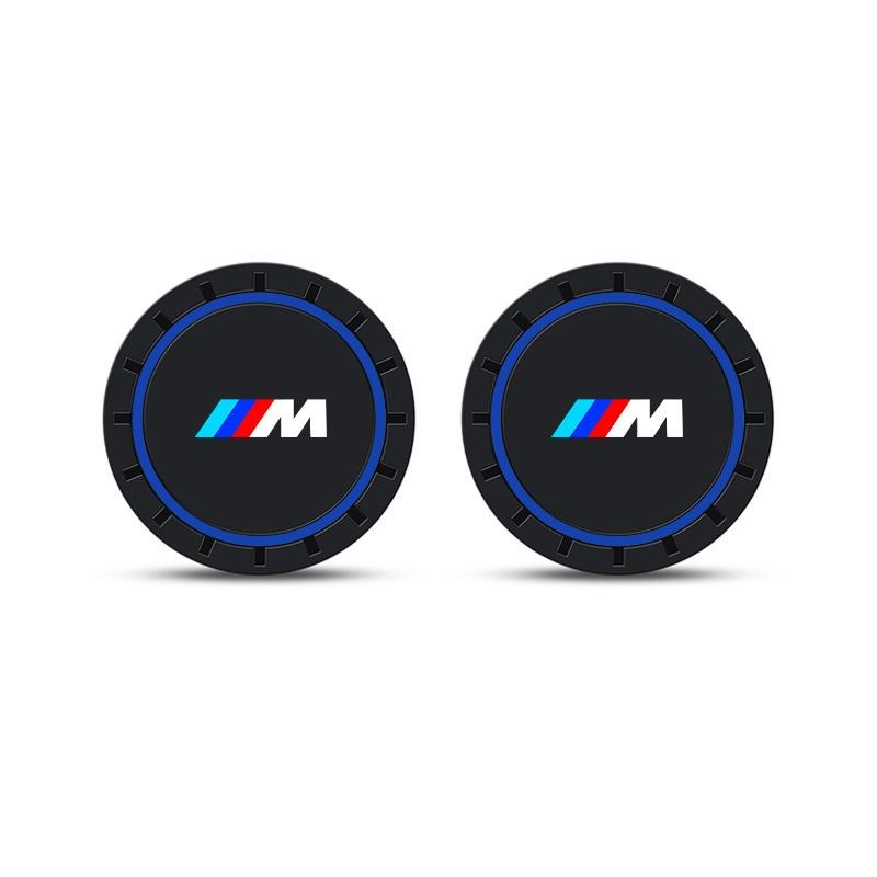 2pcs Car Coaster Non-Slip Mat Water Cup Anti-Slip Pad For BMW M Performance E46 E90 E60 F10 F30 E39 E36 F20 E87 G30 E92 E91 X5 vdsh44