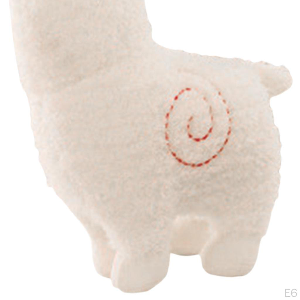 Alpaca Plush Doll Pillow Decoration Comfortable Stuffed for Living Room