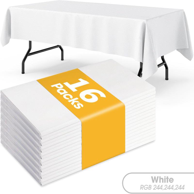 Thick Waterproof Disposable Plastic Tablecloth - Oil & Leak-Proof for Parties and Outdoor Dining