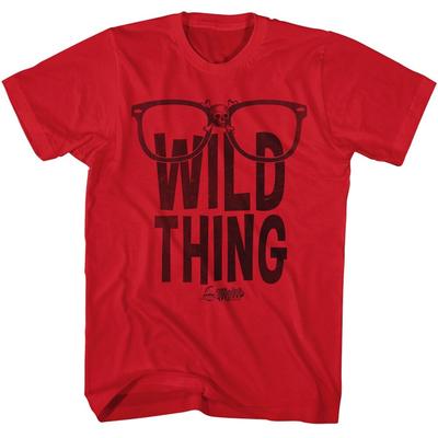 Major League Movie T-Shirt RICKY VAUGHN WILD THING Official Mens New Red Cotton Unisex T-Shirt