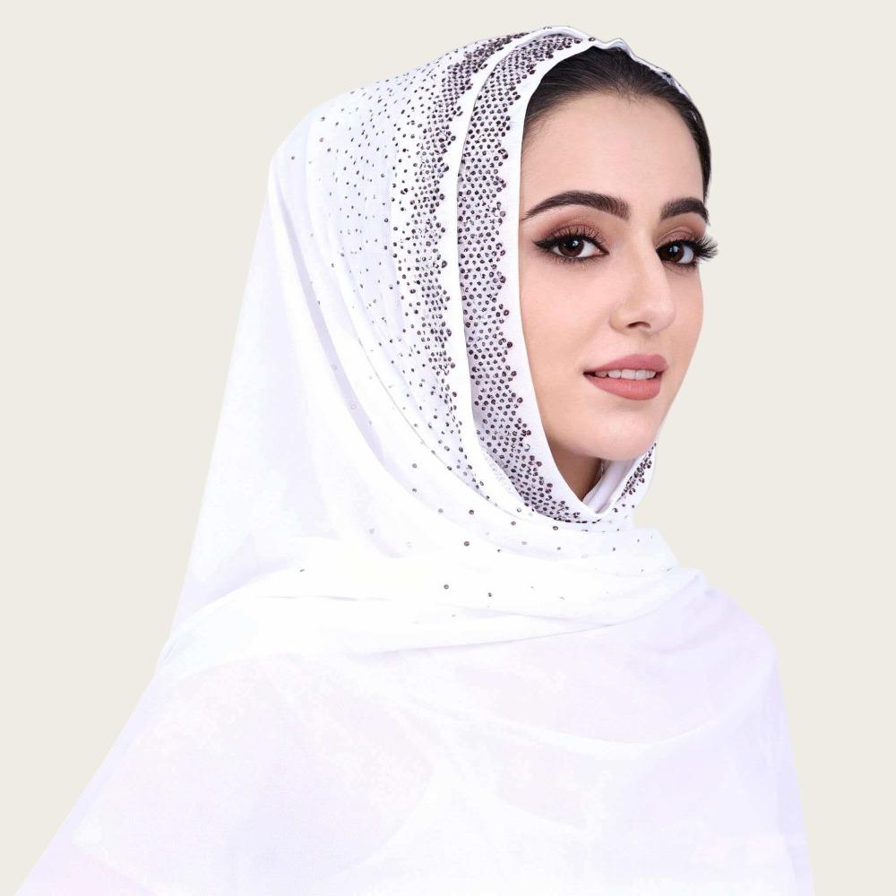 New Chiffon Muslim Instant Turban Breathable Full Cover Islamic Crinkle Shawl Solid Color Islamic Headscarf