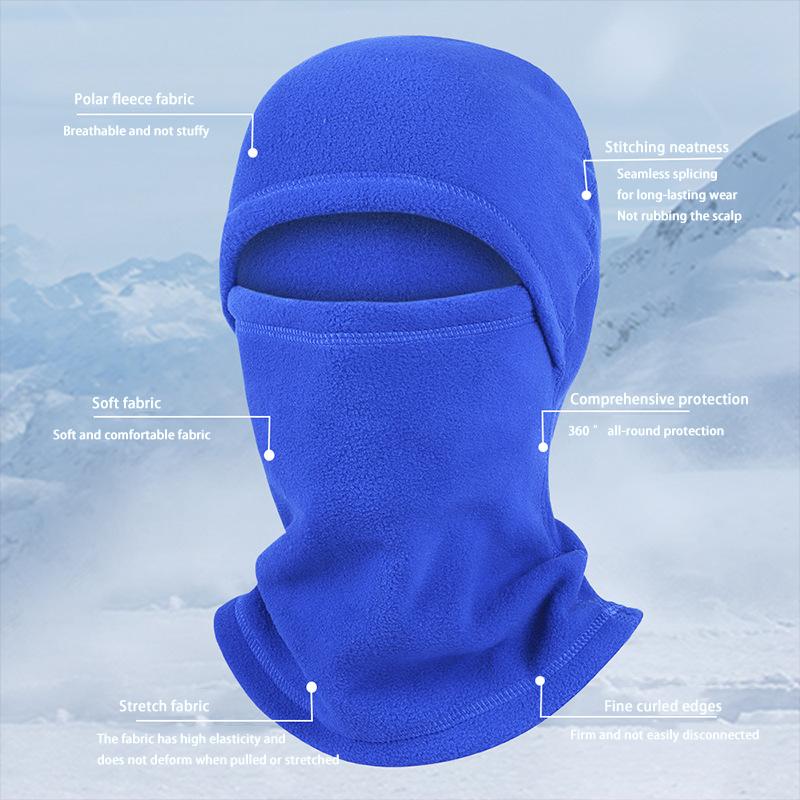 Polar Fleece Cycling Beanies For Men Women Winter Warmer Full Face Mask Cover Sports Thermal Mask Helmet Liner Ski Balaclava Cap