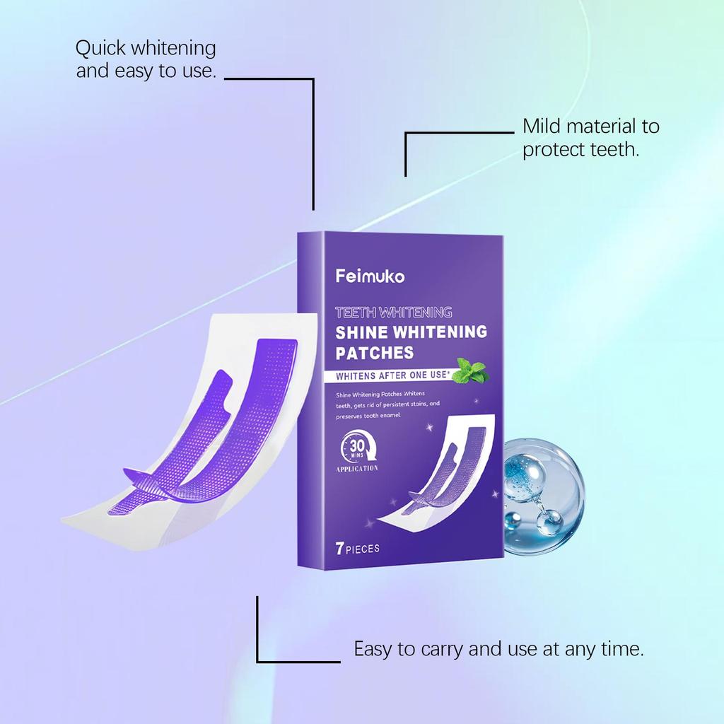 Purple Teeth Whitening Strips Brighten Tooth Remove Plaque Stain Cleaning Oral Hygiene Reduce Sensitivity Bleaching Dental Tools