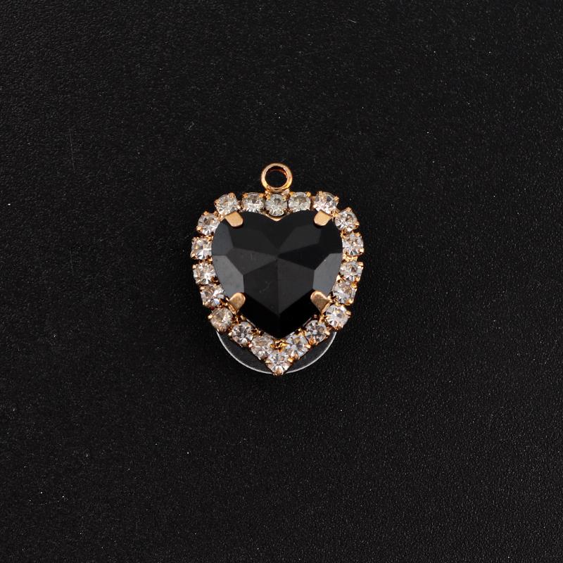 Shoe Charms Pins for Sandals Love Colorful Gemstone Crystal Drill Shoes Decoration Flower Buckle Shoes Accessories 1PC