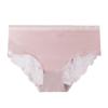 Ice Silk Seamless Lace Panties - Women's Mid-Waist All-Cotton Antibacterial Crotch, Breathable Summer Shorts