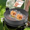 304 Rostfritt Stål Rotisseriegaffel Dubbelsidig 4-tands BBQ Grillgaffel 5/16 Fyrkantig Spettstång Utomhus Camping Rostningsverktyg