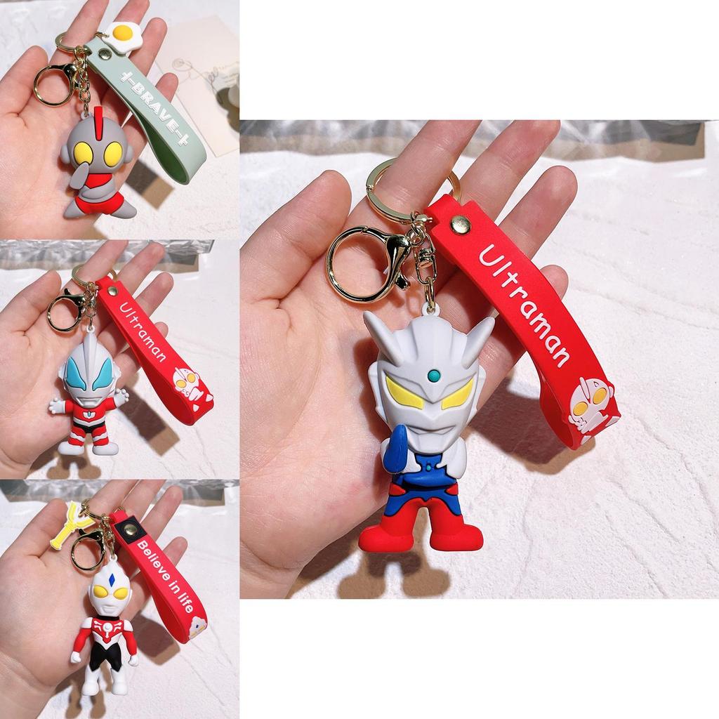 Adorable Ultraman Keychain Silicone Accessories For Backpack And Christmas Tree