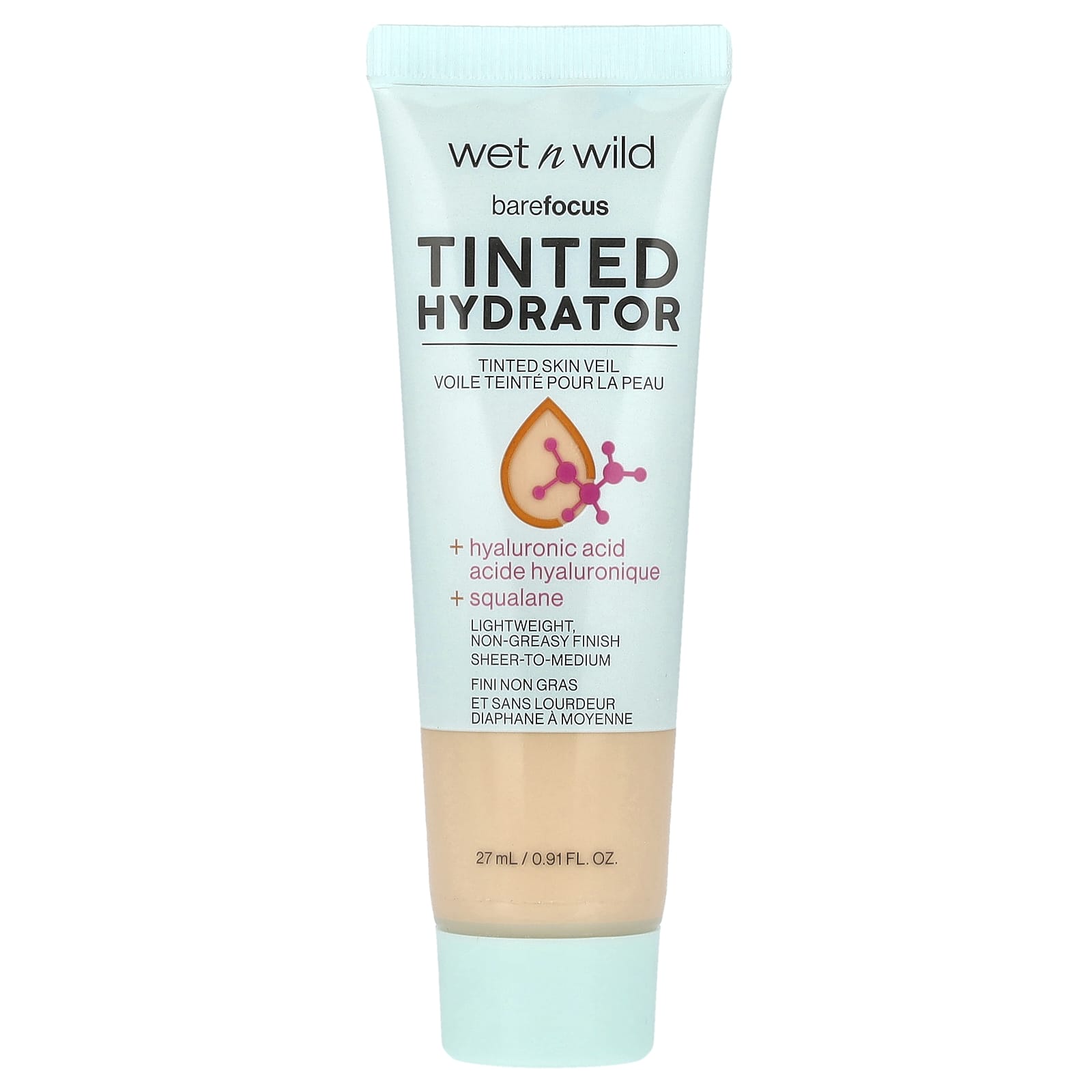 

wet n wild, Barefocus, тонированный увлажняющий крем, светло-средний, 0,91 жидких унций (27 мл)