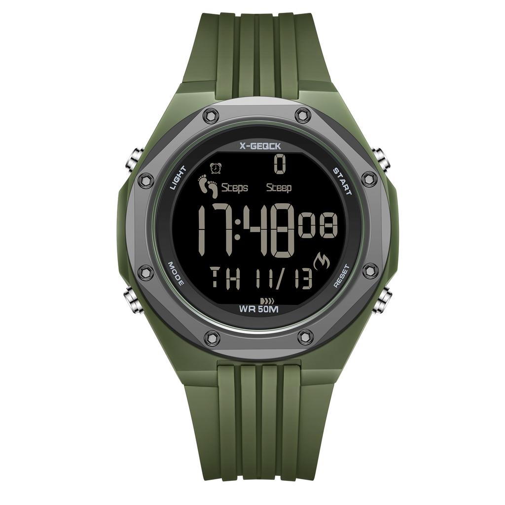 Outdoor Sports Fashion Men'S Electronic Watch Men'S Student Multi-Function Luminous Alarm Clock Electronic Watch