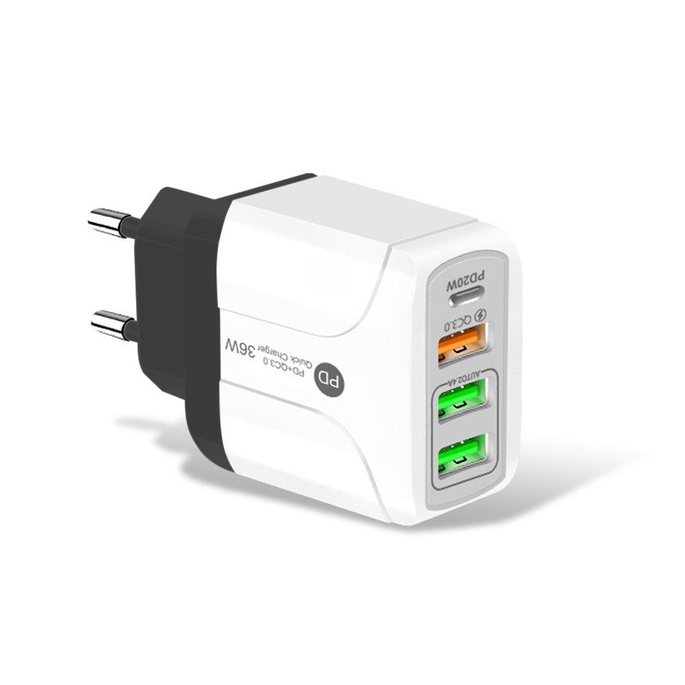 PD33W QC3.0 65W GaN Multi-Port Fast Charger 9V/12V, European Standard