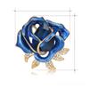 Vintage Crystal Rose Brooch Alloy Flower Pin Fashion Accessory For Women