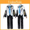 Pánský vysoce kvalitní klobouk Hatsune Miku Vocaloid Pu Cosplay košile kravata kalhoty paruka sada na svátky