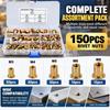 150PCS Gold Rivet Nuts Assortment Steel Threaded Rivnuts Knurled Nuts Set  Industrial Applications