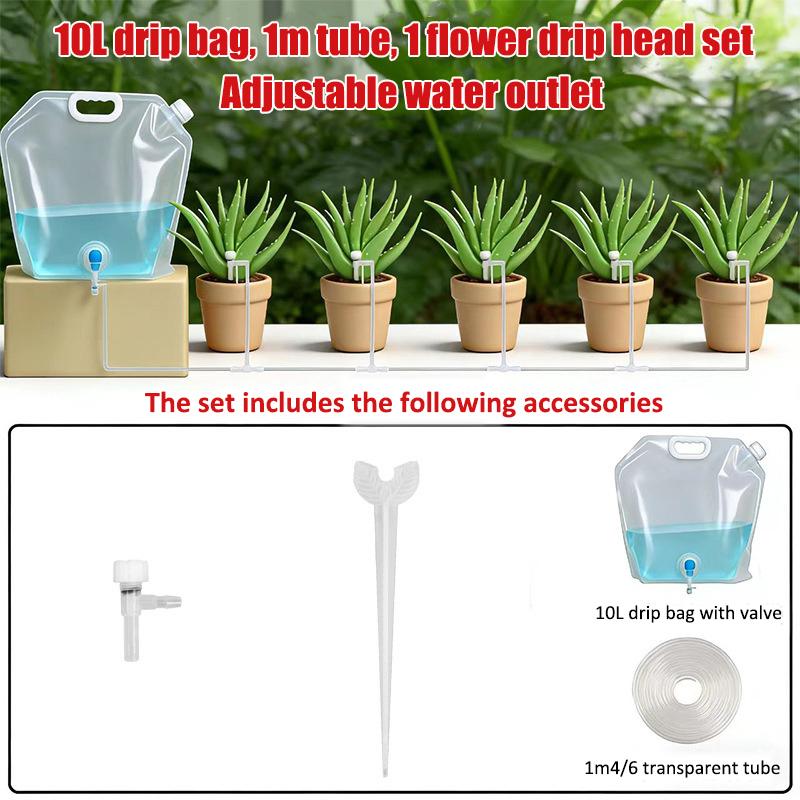 

10L Plant Adjustable Drip Irrigation Self Watering Bag Automatic Slow Release Watering Device Indoor Potted Garden WateringTool
