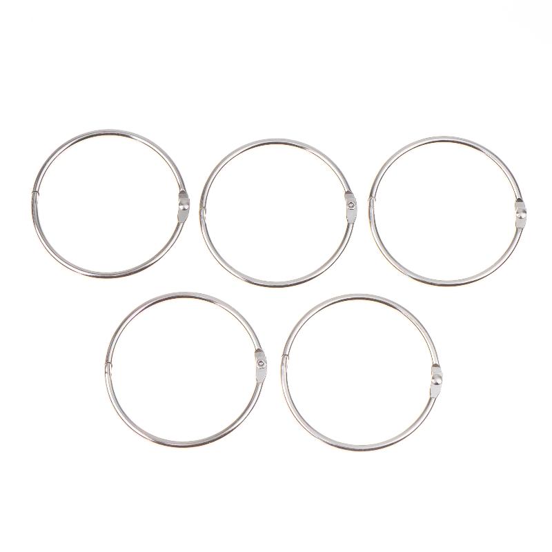 

5/10Pcs Bathroom Accessories Shower Curtain Sliding Rings Curtain Hooks Round Rod Clips Metal Shower Curtain Rings Silver 5pcs