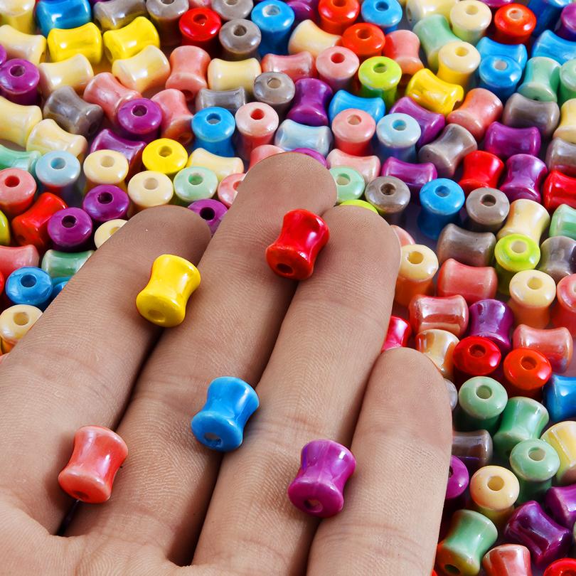 10pcs/Lot Sea Beach Conch Starfish Tropical Fish Bead Charms For Jewelry Making Supplies Ceramics Pendant DIY Bracelets Material