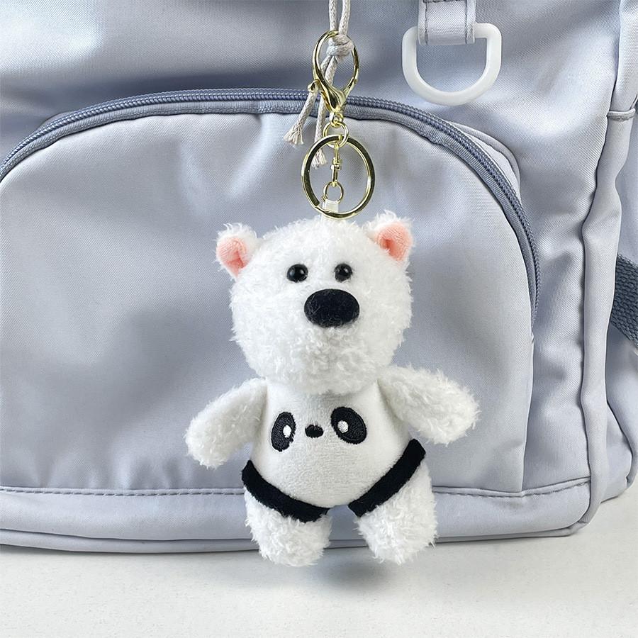 Adorable West Highland Terrier Plush Toy Cute Costumed Dog Stuffed Animal Keychain