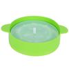 Popcorn Bucket Folding Silicone DIY Popcorn Maker Bowl with Lid Kitchen Accessory(With HandleGreen )