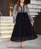Autumn Leopard Print Plus Size Women's Dress - Retro, Flattering & Fashionable Design