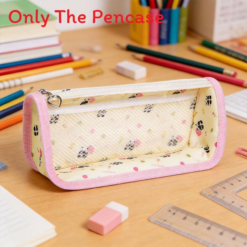 Pvc Transparent Triangle Pencil Case With Large Capacity For Students And Exam Use