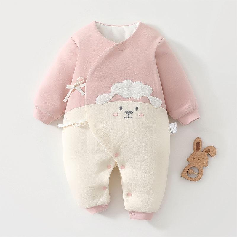 Garden Little Rabbit 120g Pure Cotton Padded Butterfly Bodysuit for Newborns - Autumn/Winter Collection