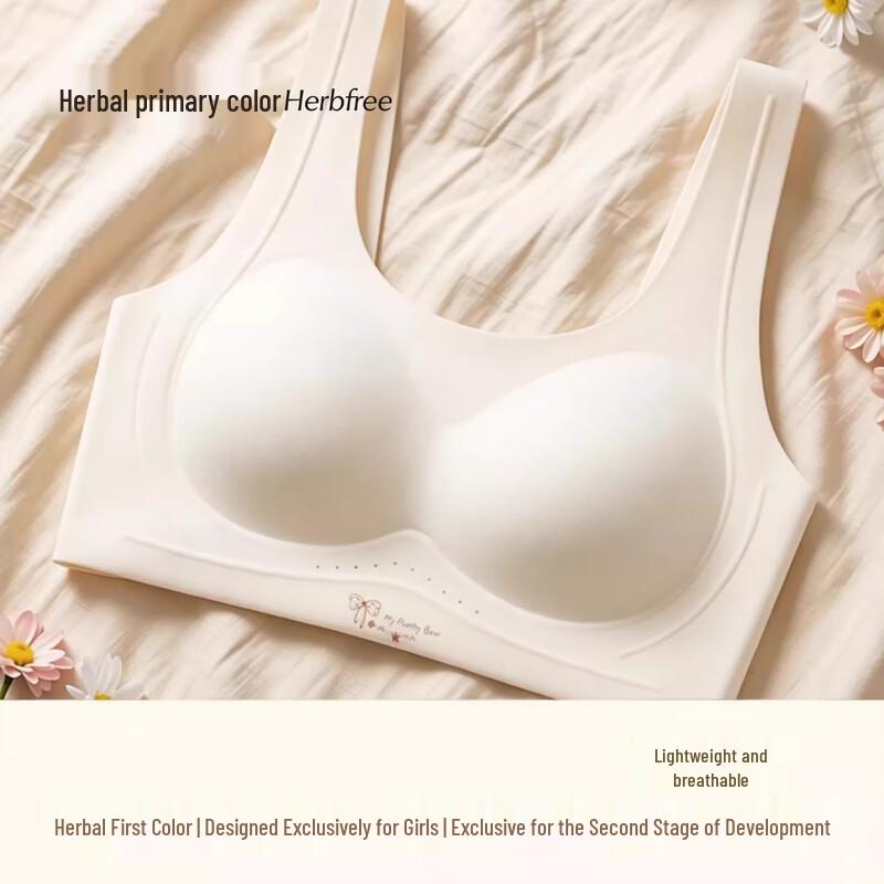 Herbal First Color Girls  Thin Developmental Bra L