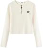 Semir Women's Embroidered Half-Zip Slim-Fit Sweater
