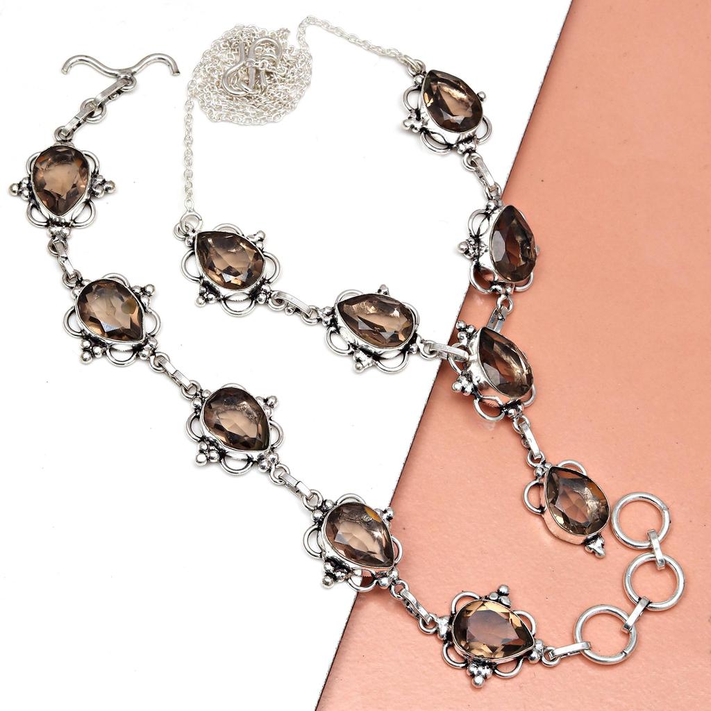 Smoky Topaz Gemstone Unisex Women's Gift For Her Jewelry Jewelry Set