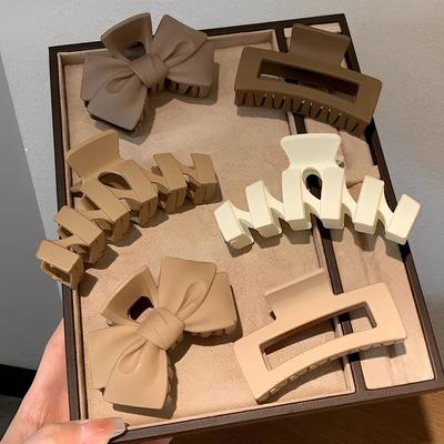 RAINBOW BOWS Coffee Black Large Hair Claws Acrylic Hairpins Barrettes Crab Hair Clips Headwear for Women Hair Accessories