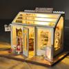Multicolor Handmade Assembly Shop Models Japanese Sushi Wood Diy Dollhouse With Lights Cake Flower Shop Miniature House Gift