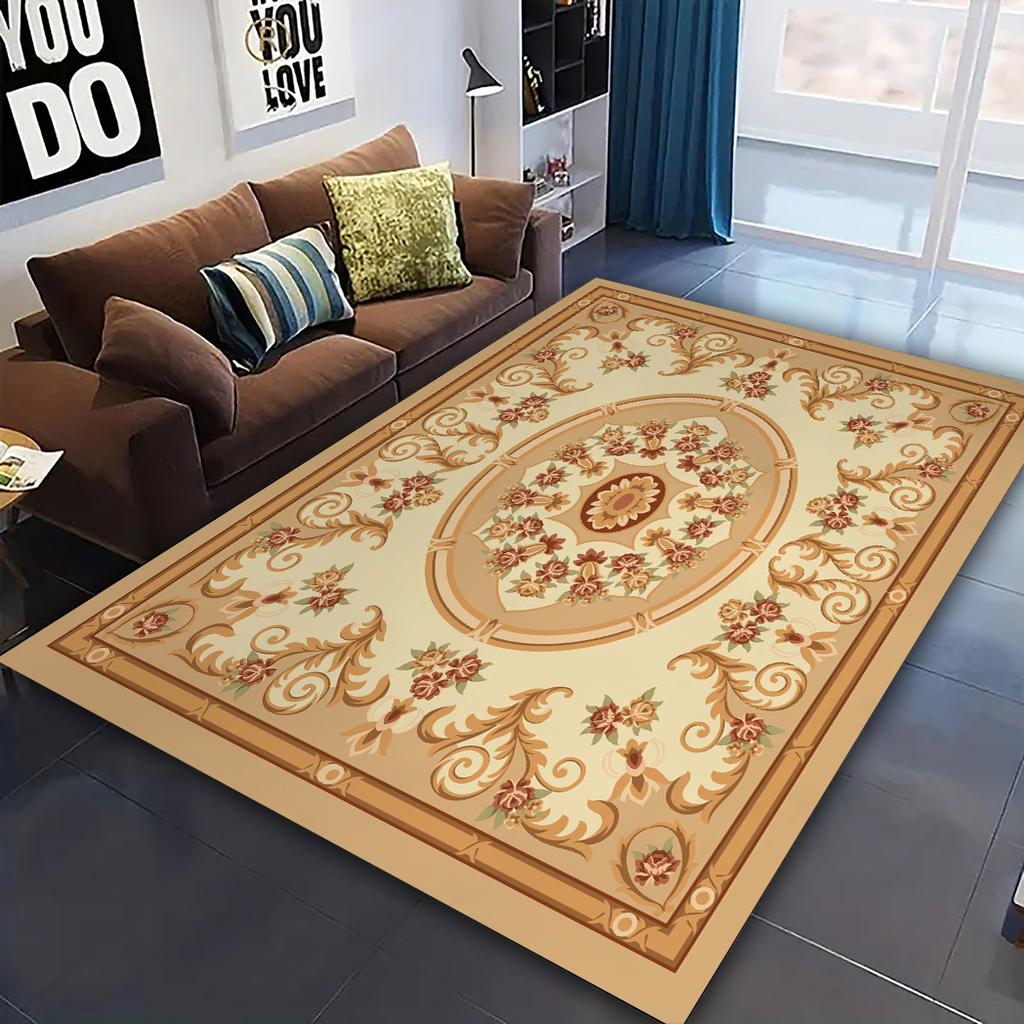 Dywan kwiatowy w stylu vintage do salonu Dywany do sypialni w stylu nordyckim Wystrój domu Dywan na sofę Mata na stolik kawowy Mata antypoślizgowa Dywaniki do pokoju