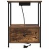 Nightstand Smoked Oak 42 x 41 x 56 cm Engineered Wood