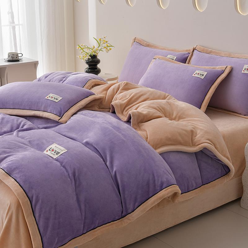 Four-Piece Set Of High-Gram Milk Fleece,4-Pcs Set Of Thickened Milk Fleece,4-Pcs Set Of Maternal And Infant Grade Farley Fleece, Class A