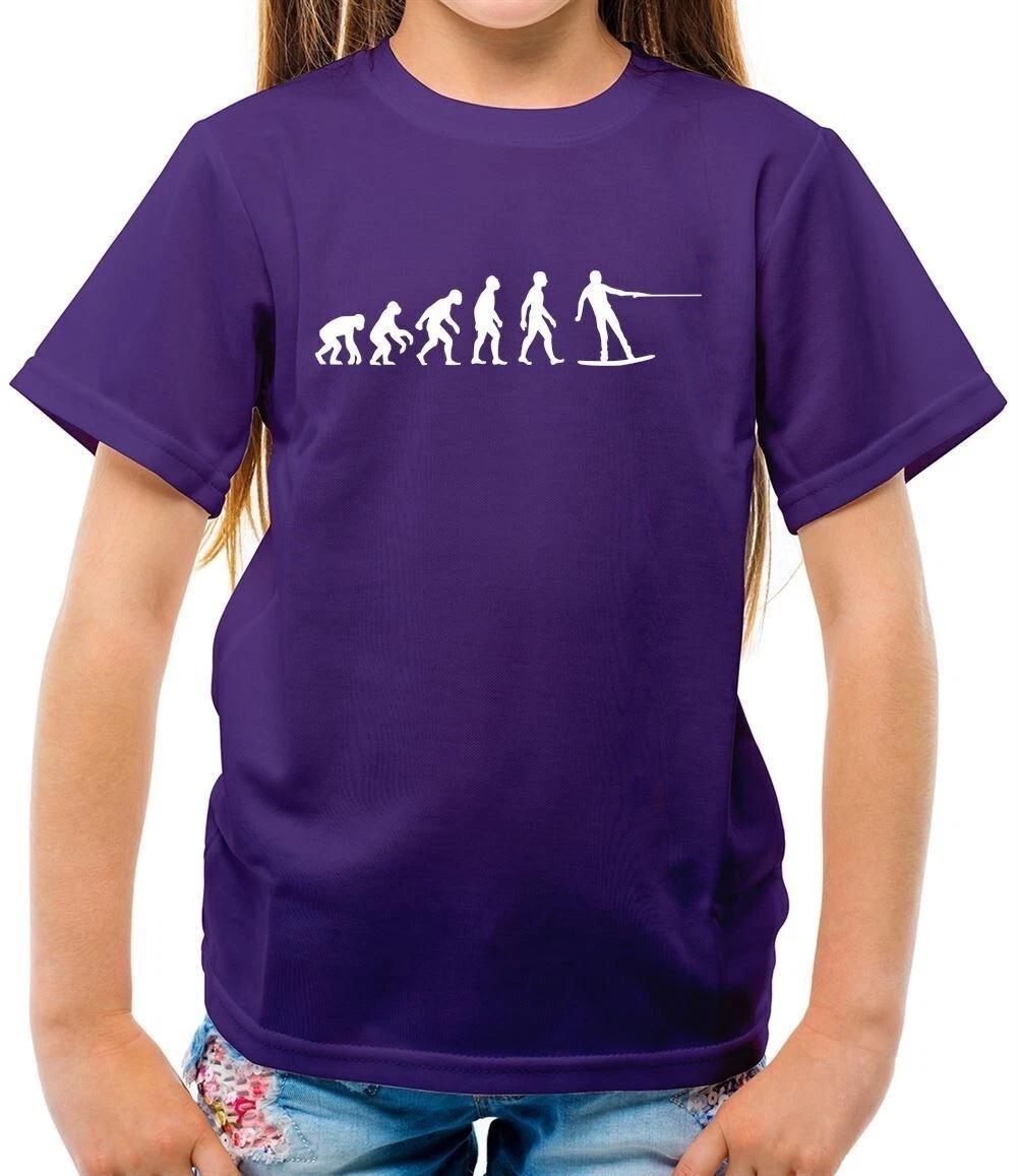 Evolution of Man Wakeboard - Kids Boys Girls T-Shirt Tees Top Wakeboard Water Sports Wake Board 120