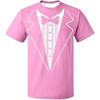 Men Funny Gentleman Fake Tuxedo Print Short Sleeve T Shirt