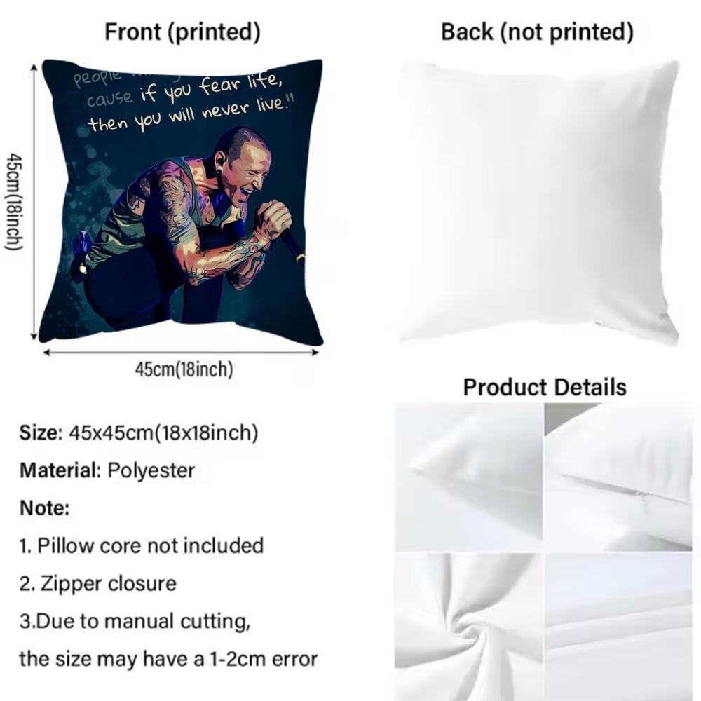 Singer C-Chester Benningtons Cushion Cover Comfortable Reversible Pillow Cover Ideal For Car Sofa Bedroom & Beyond