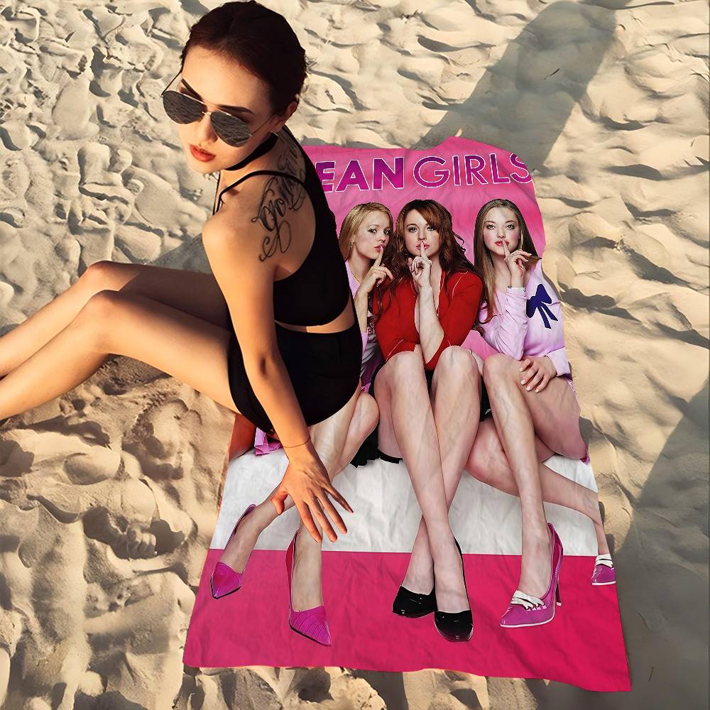 Mean Girls Movie Microfiber Blanket Quick Drying Beach Towels Oversized Printing Super Absorbent Pool Towel Blanket