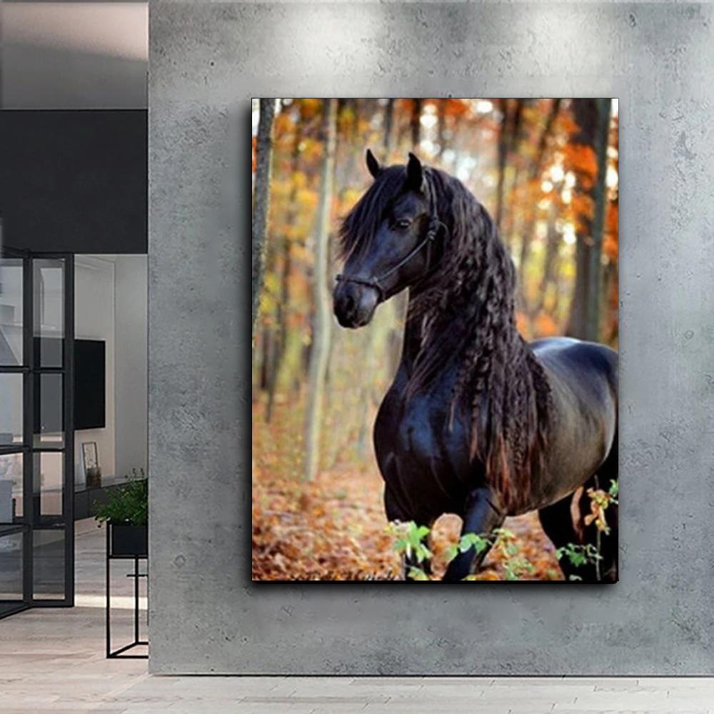 5D Diy Diamond Painting Cartoon Animals Horse Cross Stitch Set Full Diamond Embroidery Mosaic Art Picture of Rhinestones Decor Gift