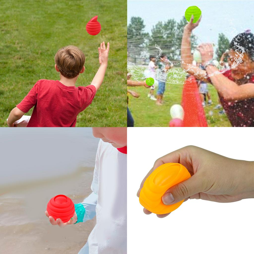 Pack of 12 Silicone Water Balls for Water Toy Children Water Battle Game Summer Fun Water Battle Balloon for Kids