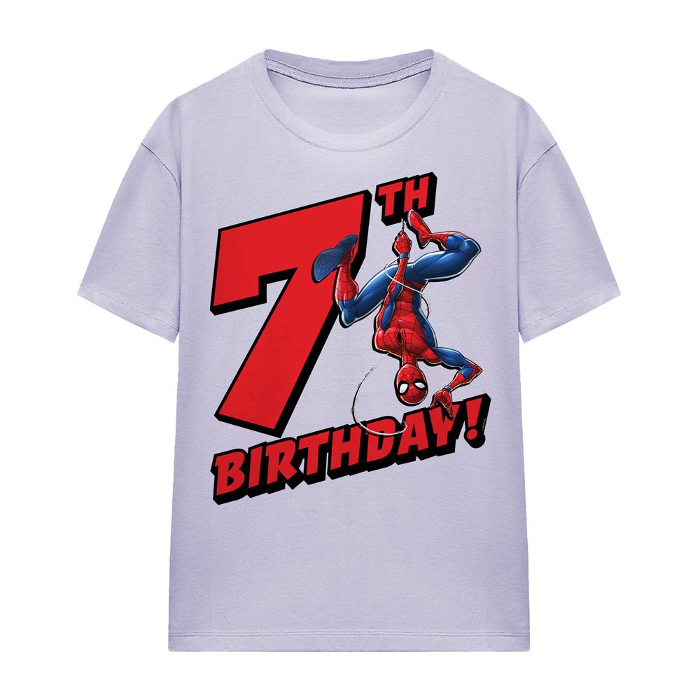 Spider-Man Childrens/Kids 7th Birthday T-Shirt