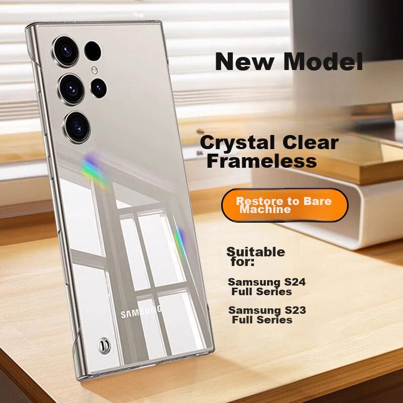 Phone Case for Samsung S23 Ultra, SAMSUNG S23 Ultra Shockproof, Anti-Fingerprint, Ultra-Thin, Borderless, Fully Transparent for Naked Phone