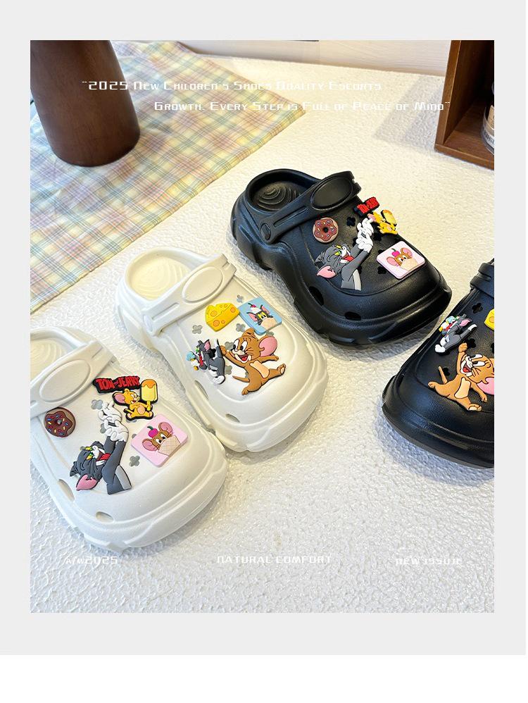 Thick-Soled Cartoon Closed-Toe Beach Sandals - Unisex Children's Summer Shoes 2026