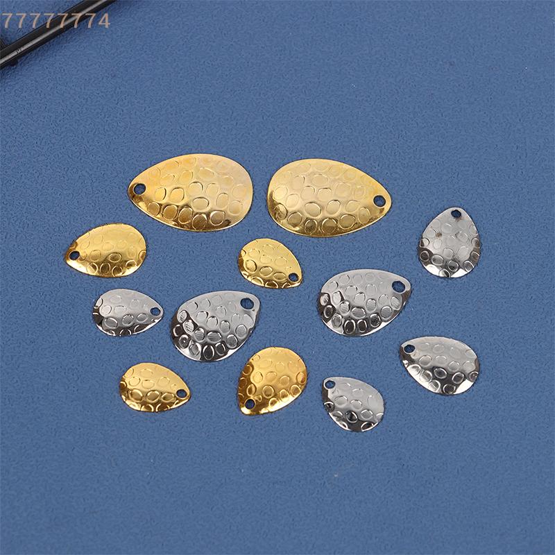 20Pcs Tackle Craft Bait Tool Lure Plaice Fishing Spinner Blades Metal Waterdrop Shape Spoons DIY Hard Bait Accessories